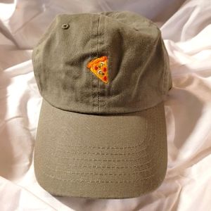 Unisex Pizza Embroidered Green Baseball Dad Cap Adjustable Strap Fit Hat Casual